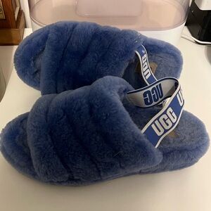 Blue Ugg fluff slides